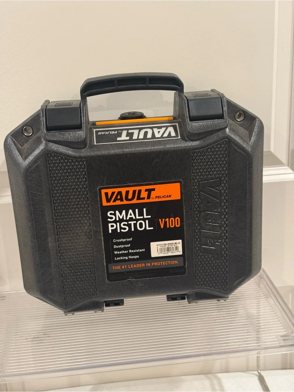 NEW Vault by Pelican Black Lockable Hard Case ~ Small Pistol V100
